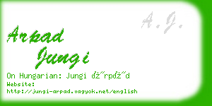 arpad jungi business card